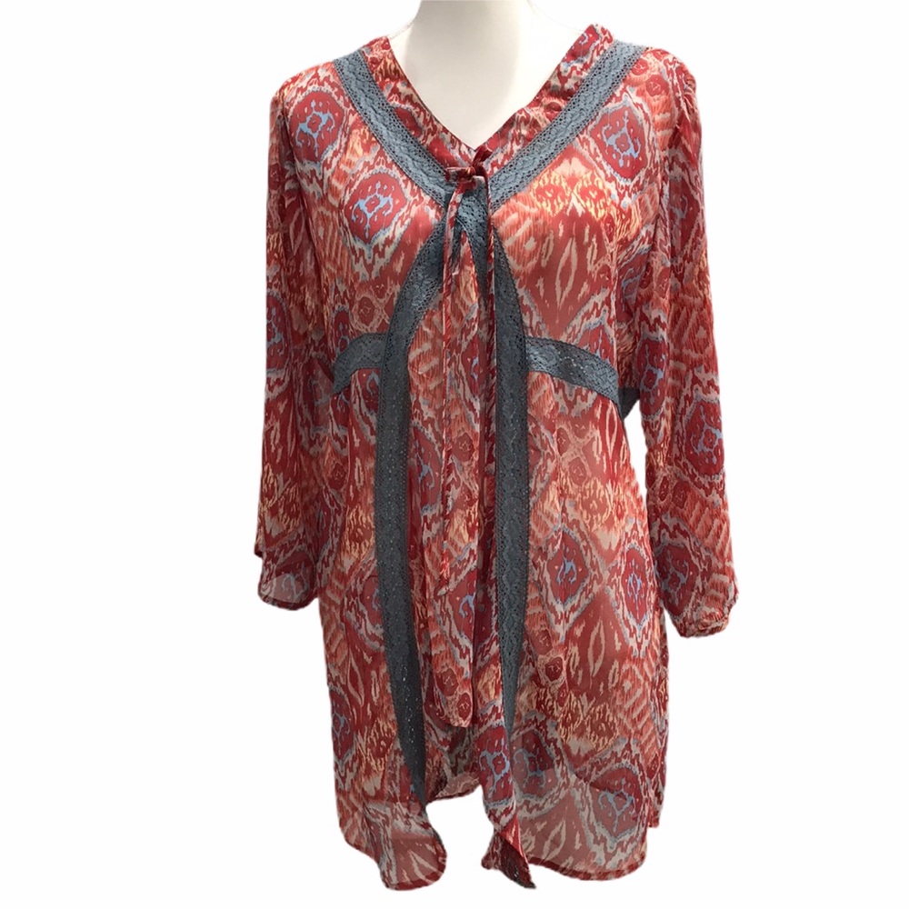 Double D Ranch Western Aztec Boho Gypsy Tunic